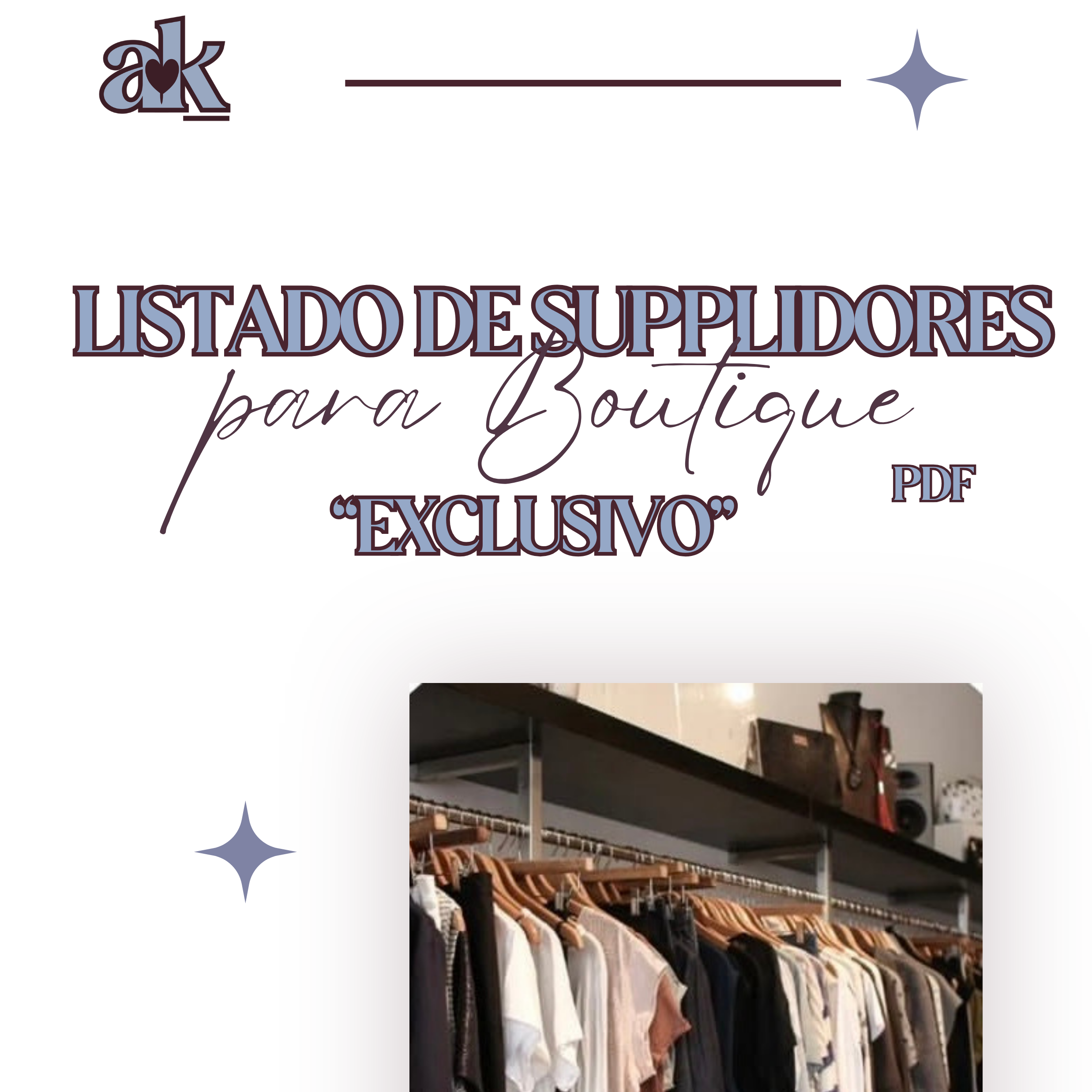 Listado de Suplidores para Boutique