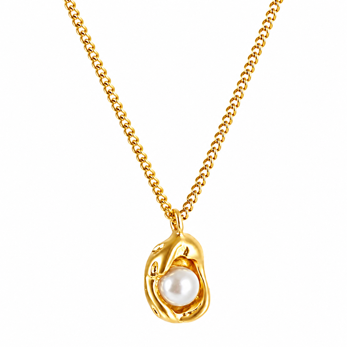 Collar Perla Dorada