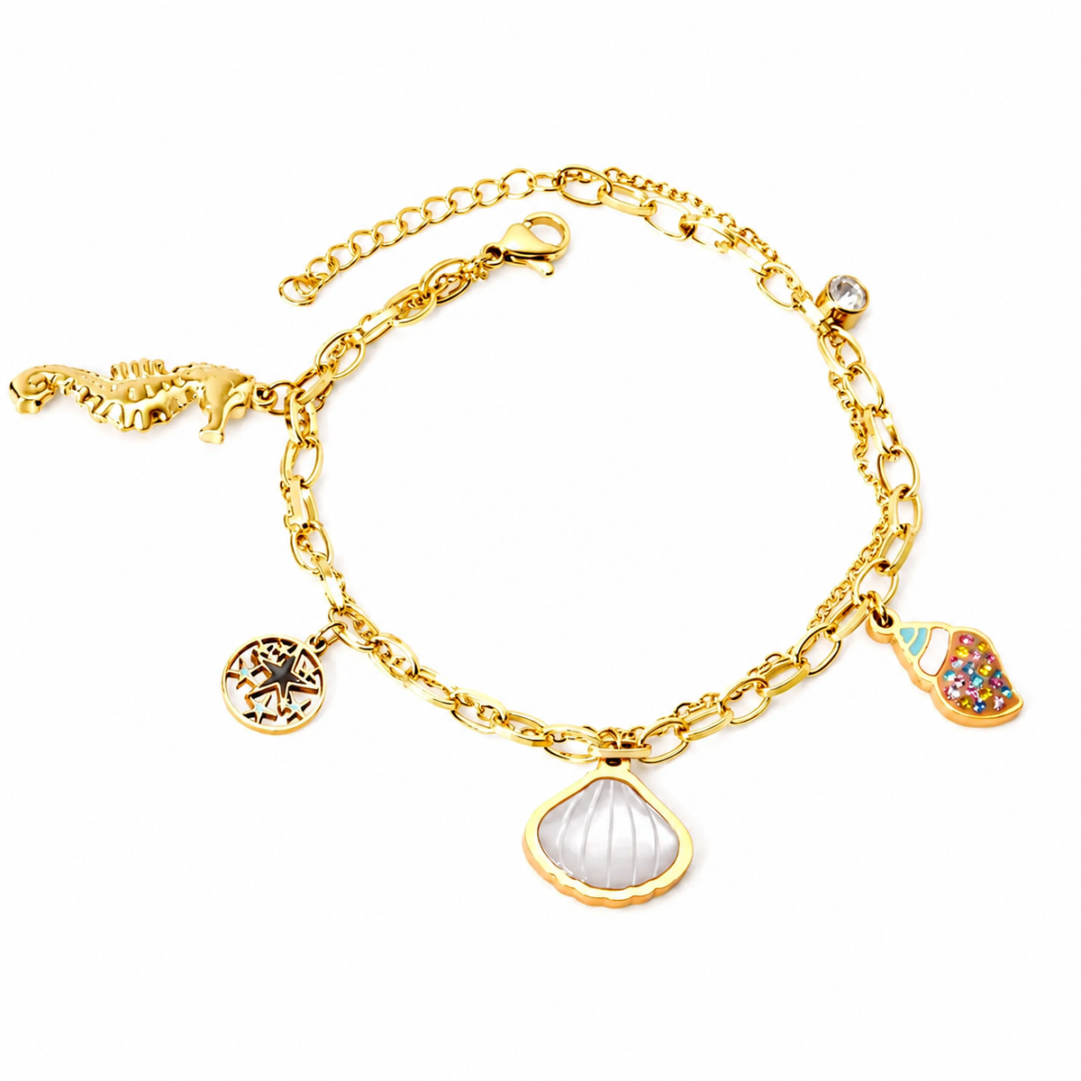 Pulsera Marina Conchas Gold