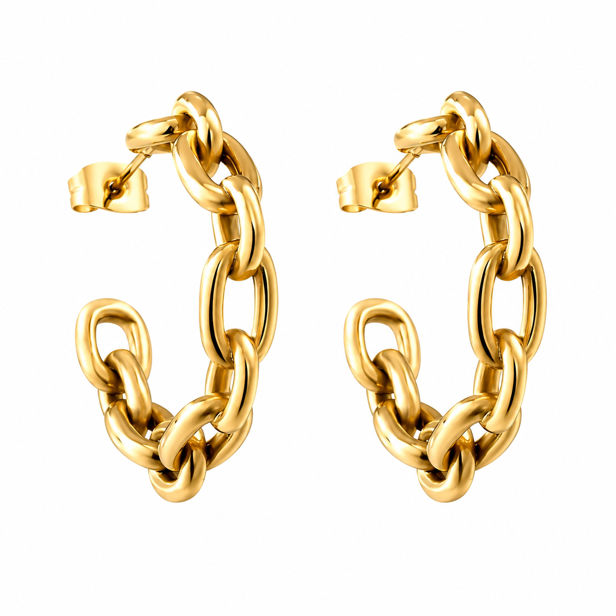 Aretes Eslabón Luxe Gold