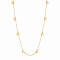 Collar Corazones Celeste
